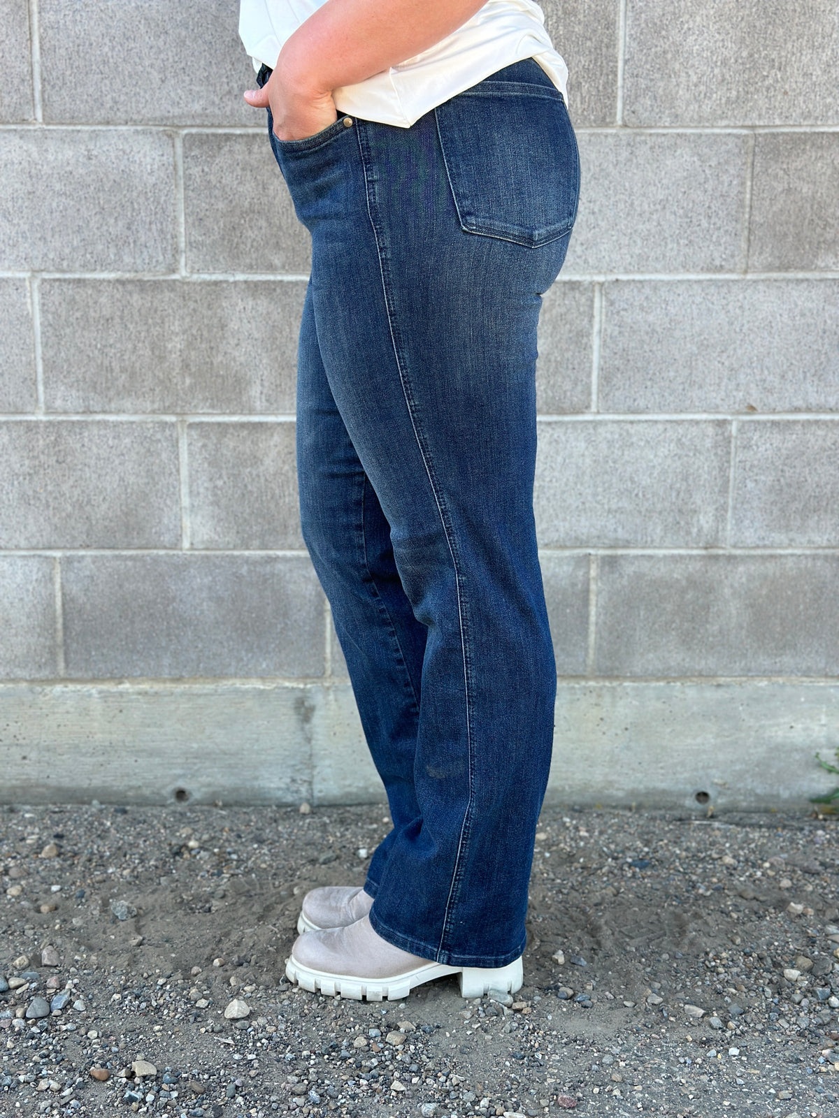 Judy Blue Straight Leg Tummy Control Dark Wash Work it Jean (sizes 0/24-24W) - BESTSELLER