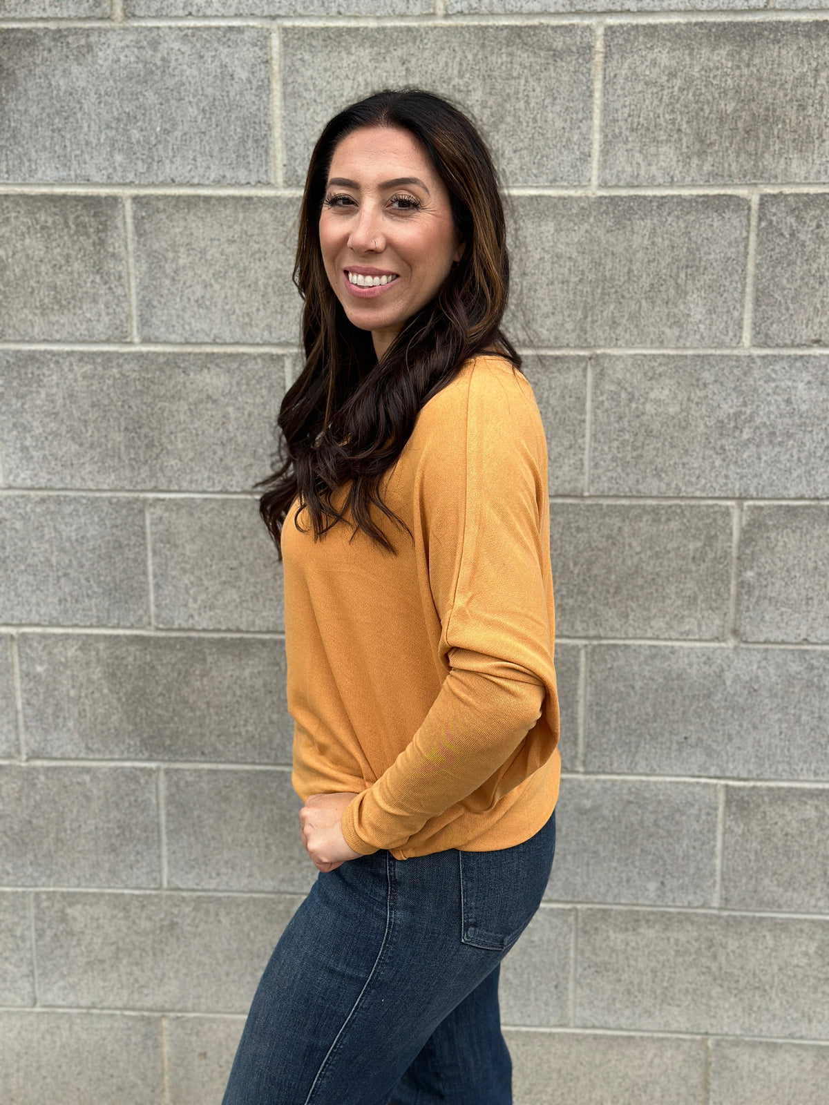 The Stella Dolman Top - Mustard (Small - 3X) - FINAL SALE
