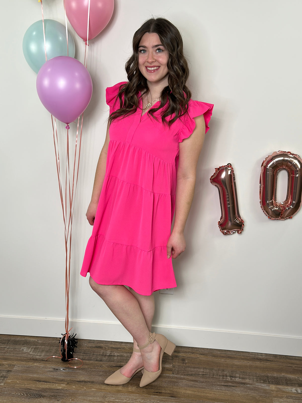 The Maya Dress - Hot Pink (Small - 2X)