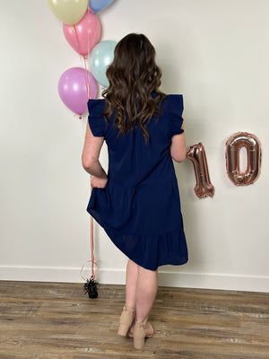 The Maya Dress - Navy (Small - 2X)