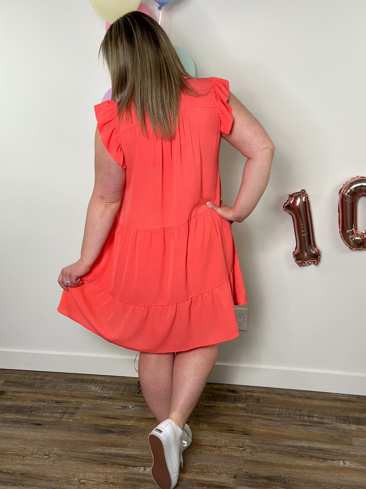 The Maya Dress - Coral (Small - 2X)