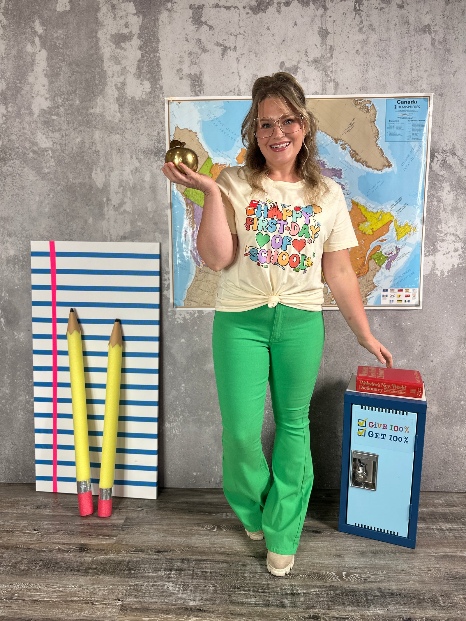 Disco Stretch Flare - Green - FINAL SALE