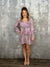 Geo Lavender Cream Dress