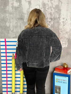 It's Groovy Corduroy Jacket - Black - FINAL SALE