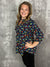 The Wrinkle Free Lizzie Top - Navy Primary Floral (Small - 3X) - FINAL SALE