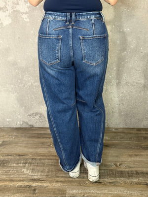 Risen Barrel Cuffed Jean  (Sizes 25-32 & 1X-3X)