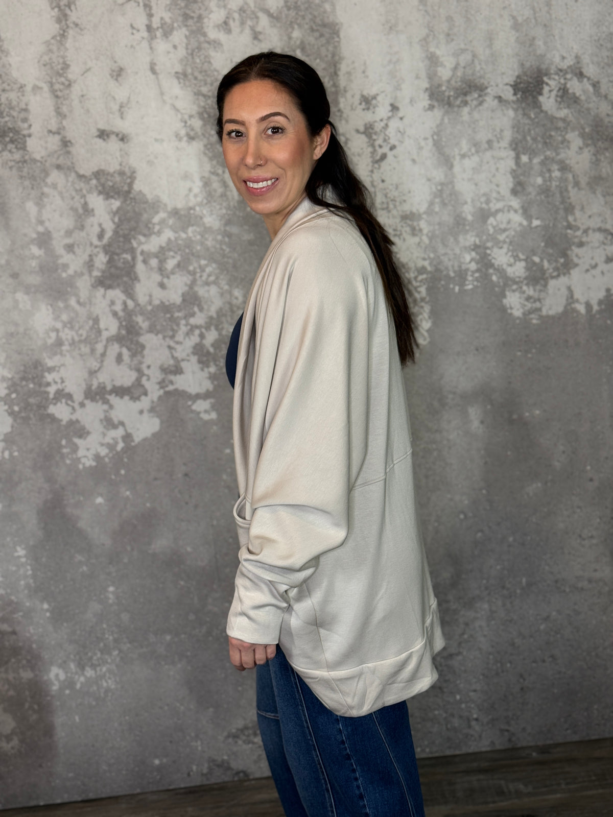 Super soft Lux Cream Cardigan (Small - 3X)
