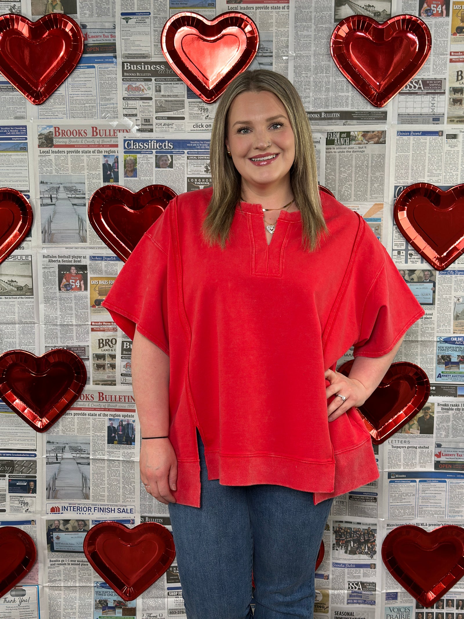 Oversized Mineral Wash Short Sleeve Sweatshirt Tee