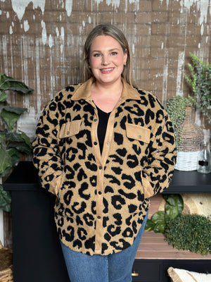 Leopard Sherpa Shacket