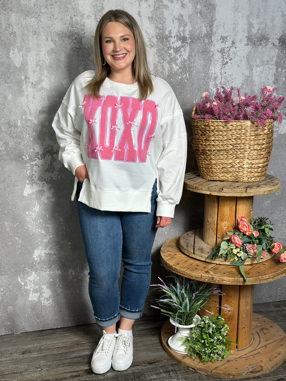 XOXO Bow Sweatshirt