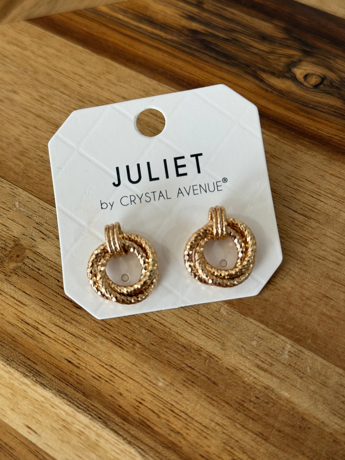 Circle Rope Earrings - Gold