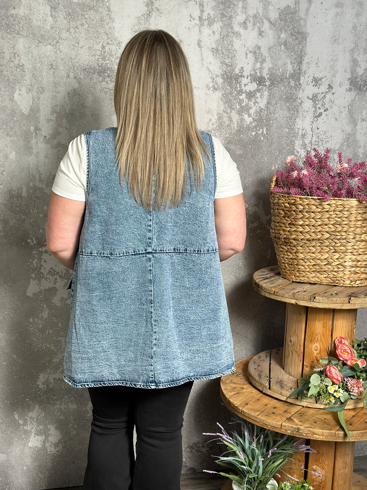 Long Denim Vest