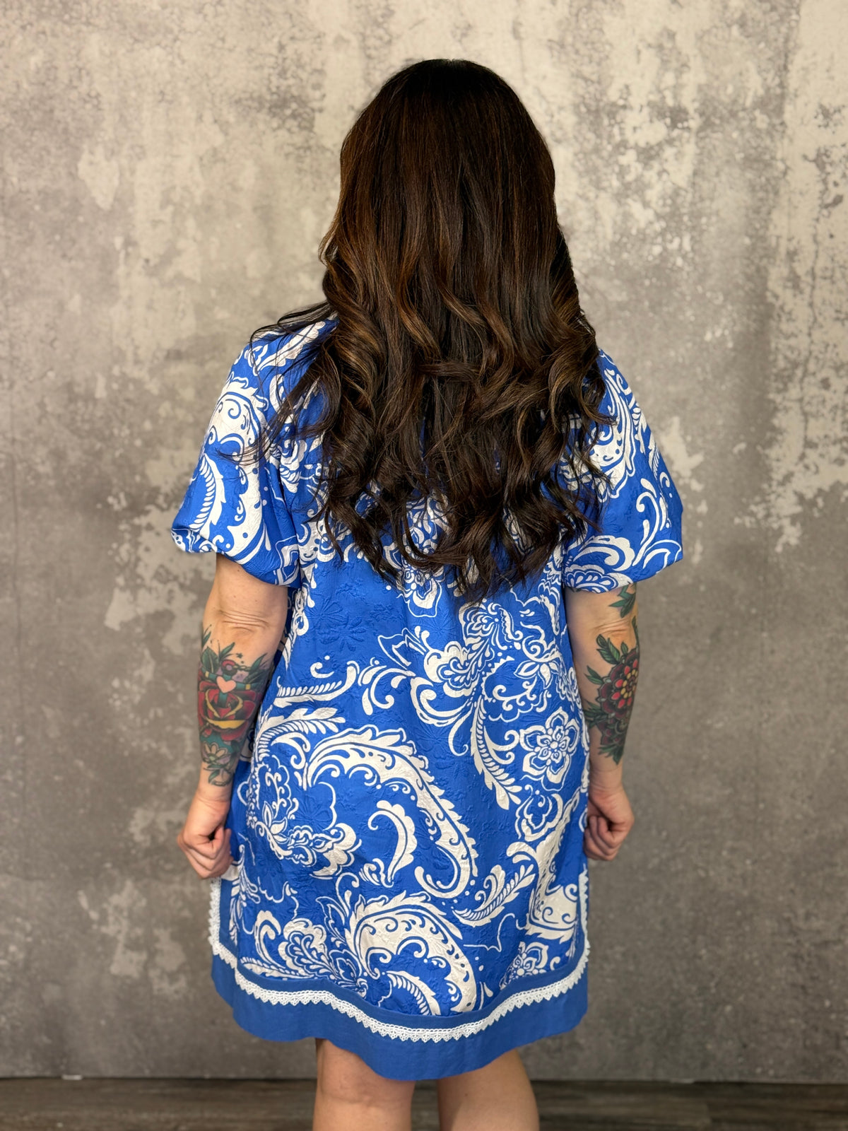 Blue Print Dress