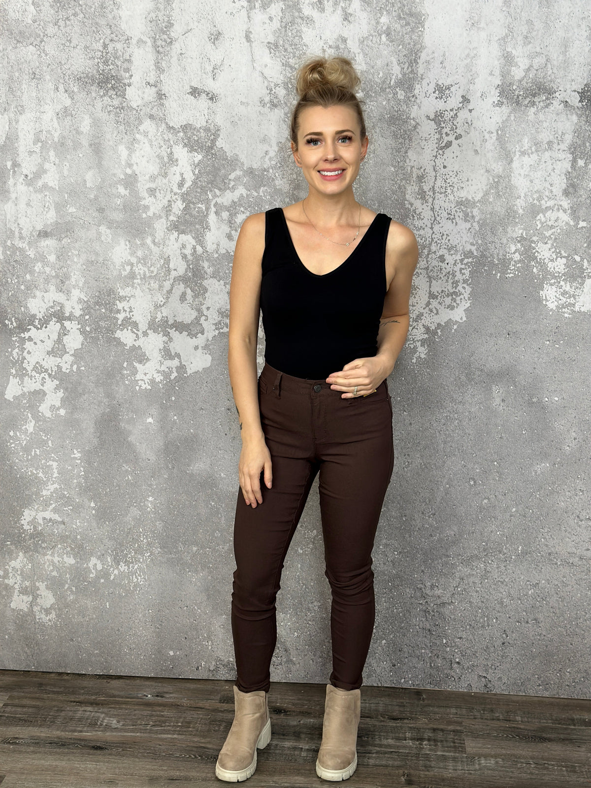 Hyperstretch Skinny Mid rise Pant - Coco (Small - 3X)