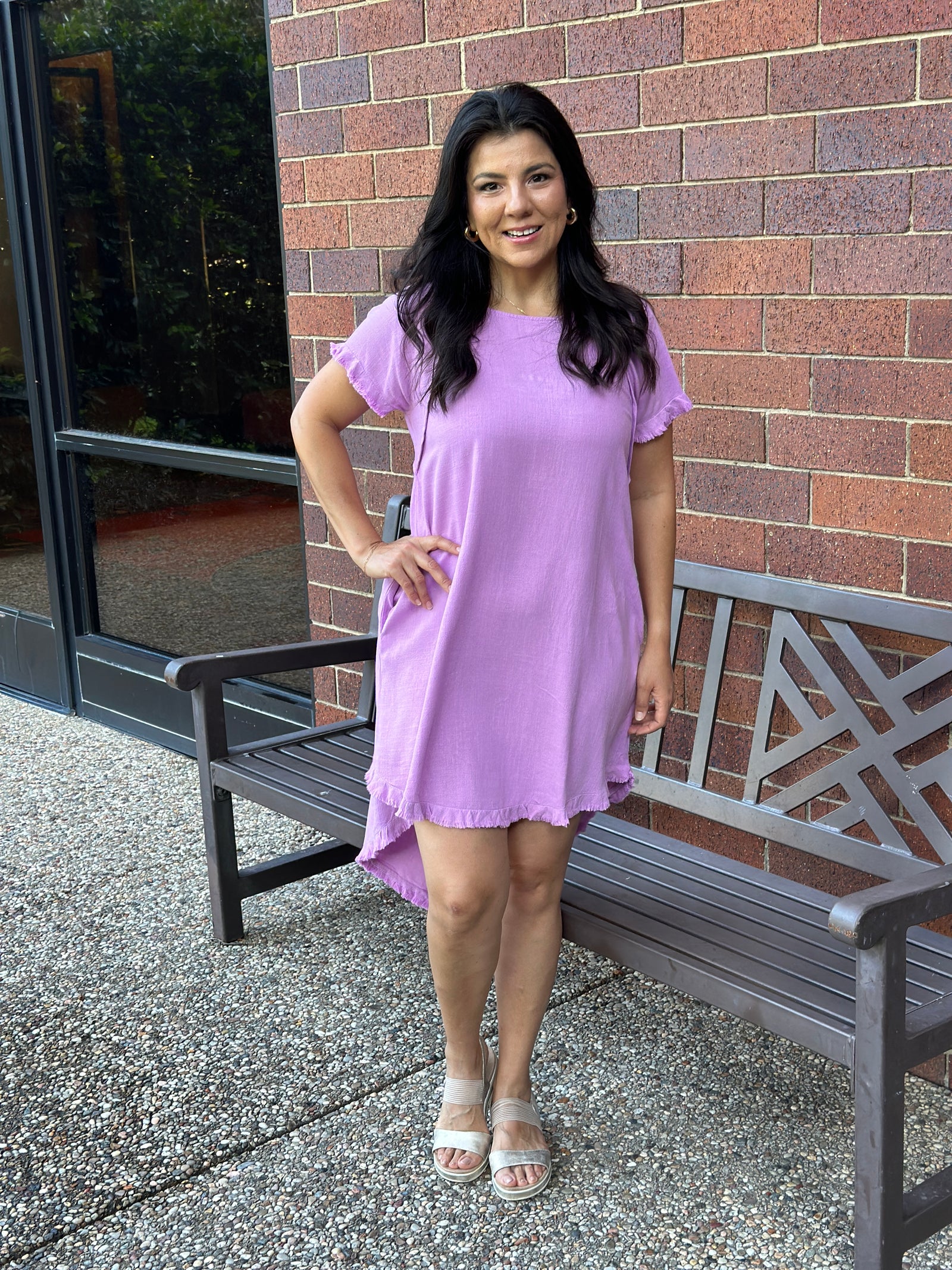 Mauve Linen Dress (Small - 2X) - FINAL SALE