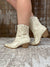 Beige Western Embroidered Bootie