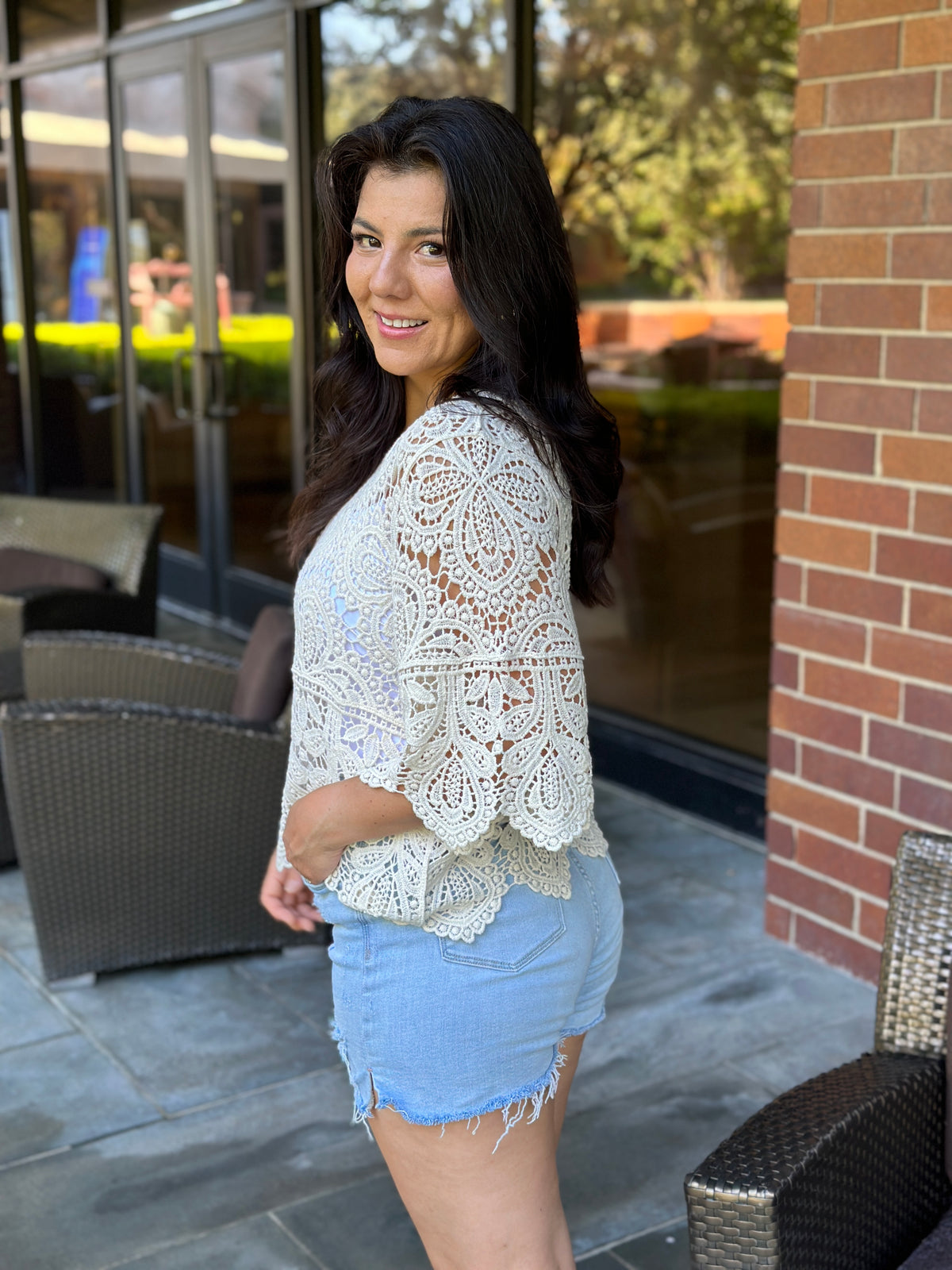 Crochet Top - Cream - BESTSELLER