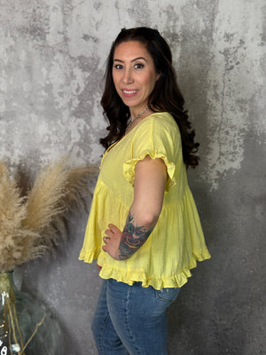 Lemon Babydoll Top