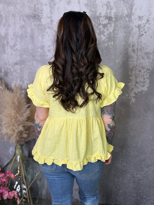 Lemon Babydoll Top