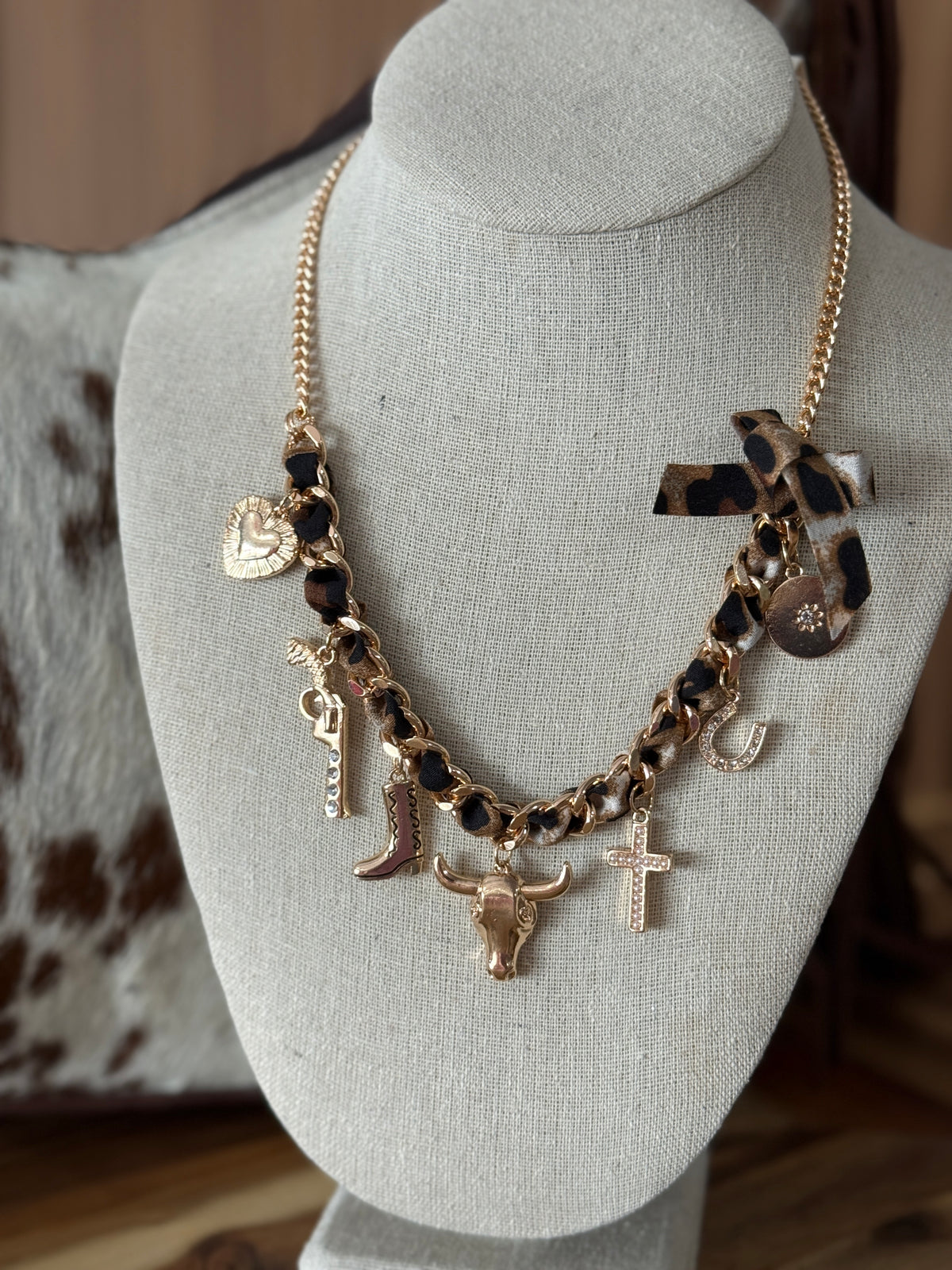 Leopard Western Charm Necklace