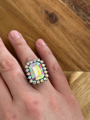Cushion Cut Ring  - Iridescent
