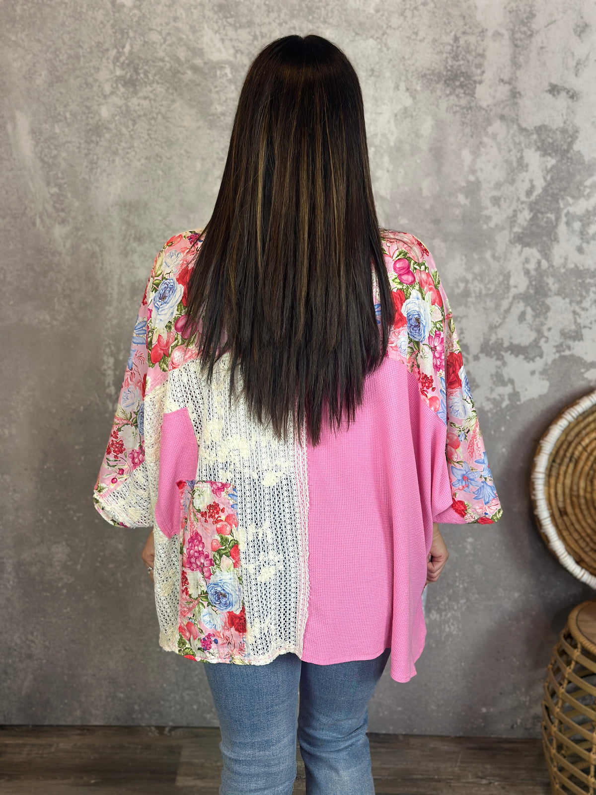 Pink Patch POL Shacket/Top