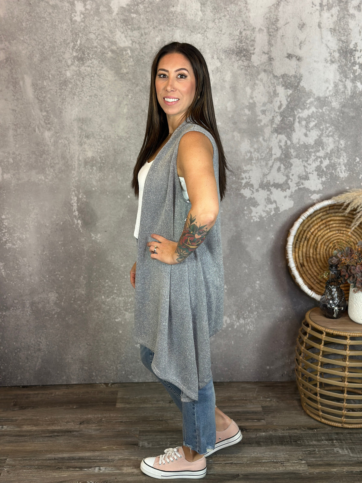 Knit Vest - Grey (Small - 3X)