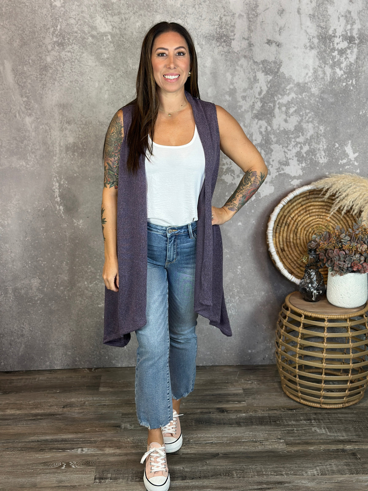 Knit Vest - Violet (Small - 3X)