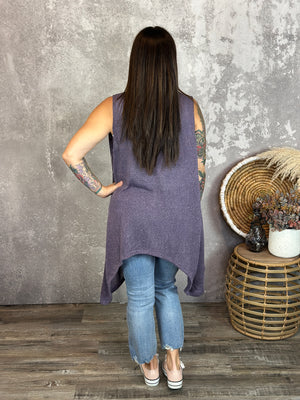 Knit Vest - Violet (Small - 3X)