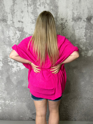 Short Sleeve Stunner Cardigan - Pink