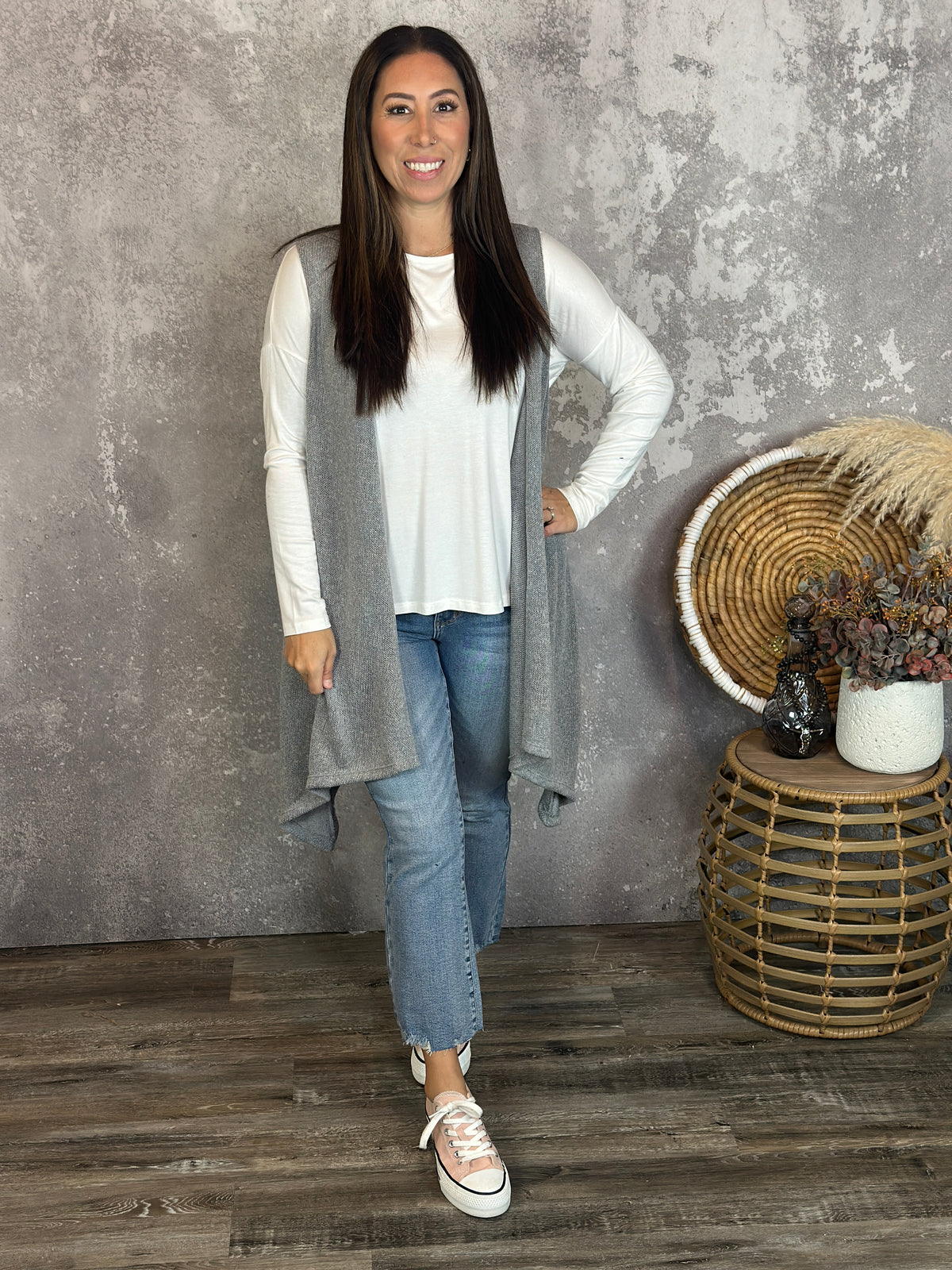 Knit Vest - Grey (Small - 3X)