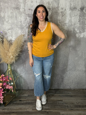 The Hailey Tank - Marigold (Small - 3X)