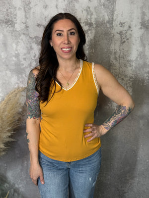 The Hailey Tank - Marigold (Small - 3X)