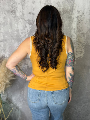 The Hailey Tank - Marigold (Small - 3X)