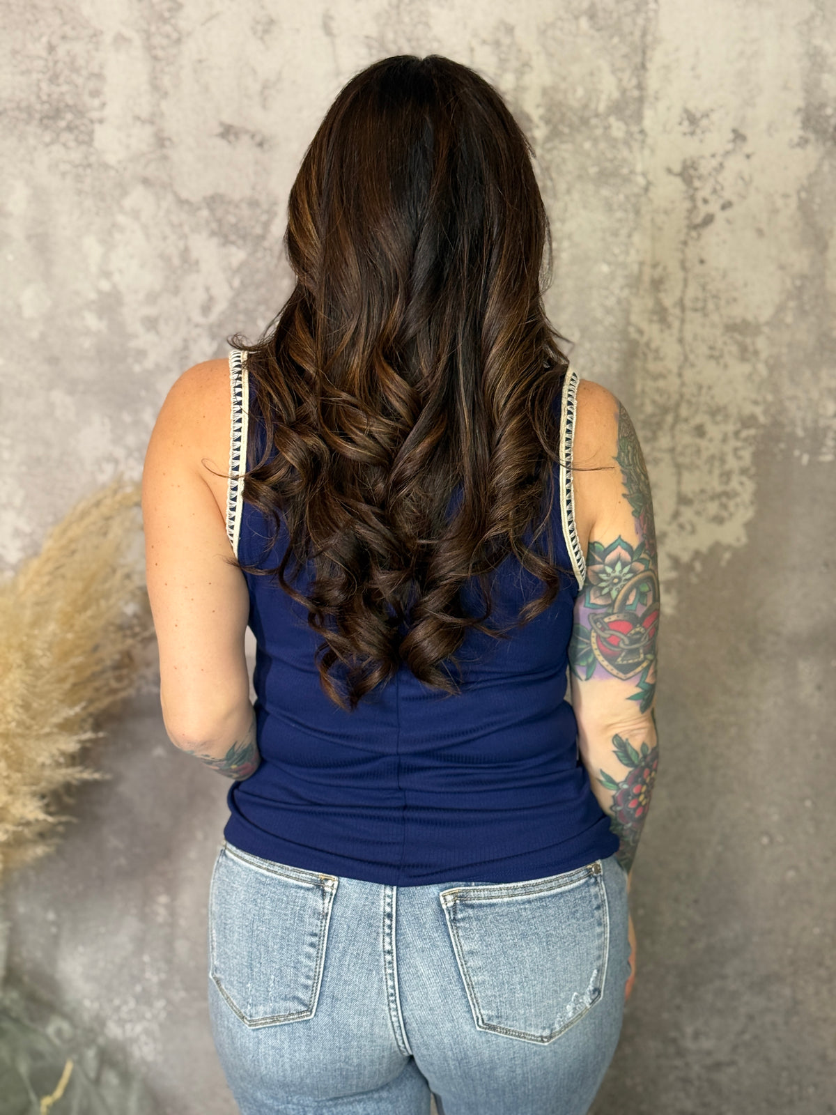 The Hailey Tank - Navy (Small - 3X)