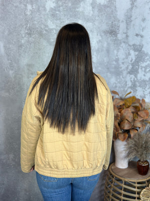 Vintage Wash Quilted Jacket - Camel (Small - 3X)