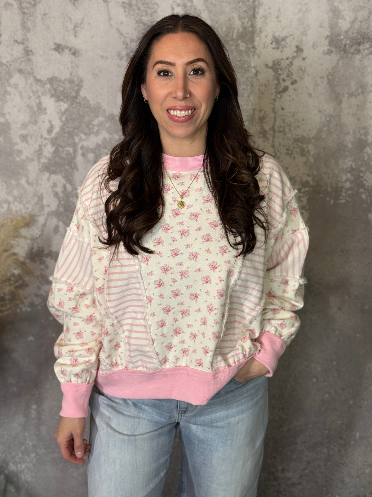 Blush Floral Sweatshirt