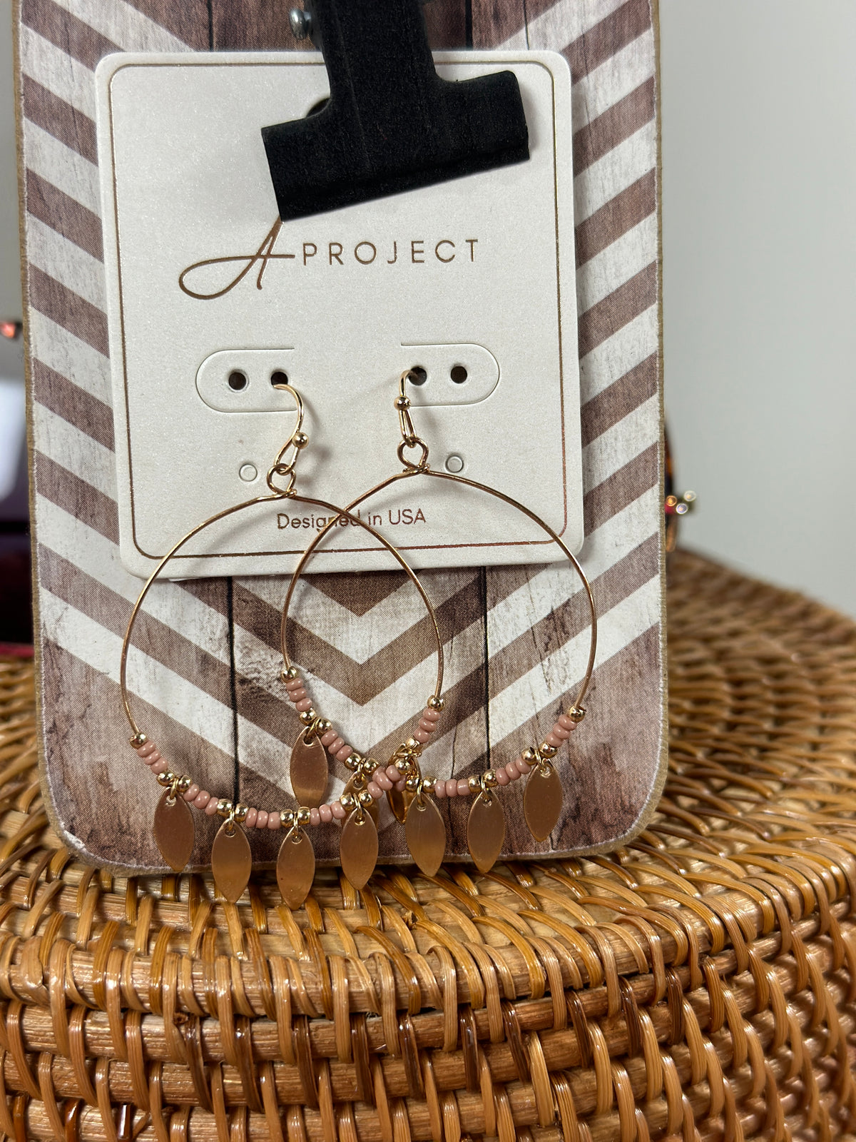 Gold Dangle Hoop Earring