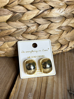 Chunky Half Moon Earring - Gold