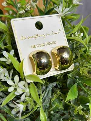 Chunky Half Moon Earring - Gold