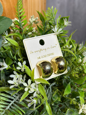 Chunky Half Moon Earring - Gold