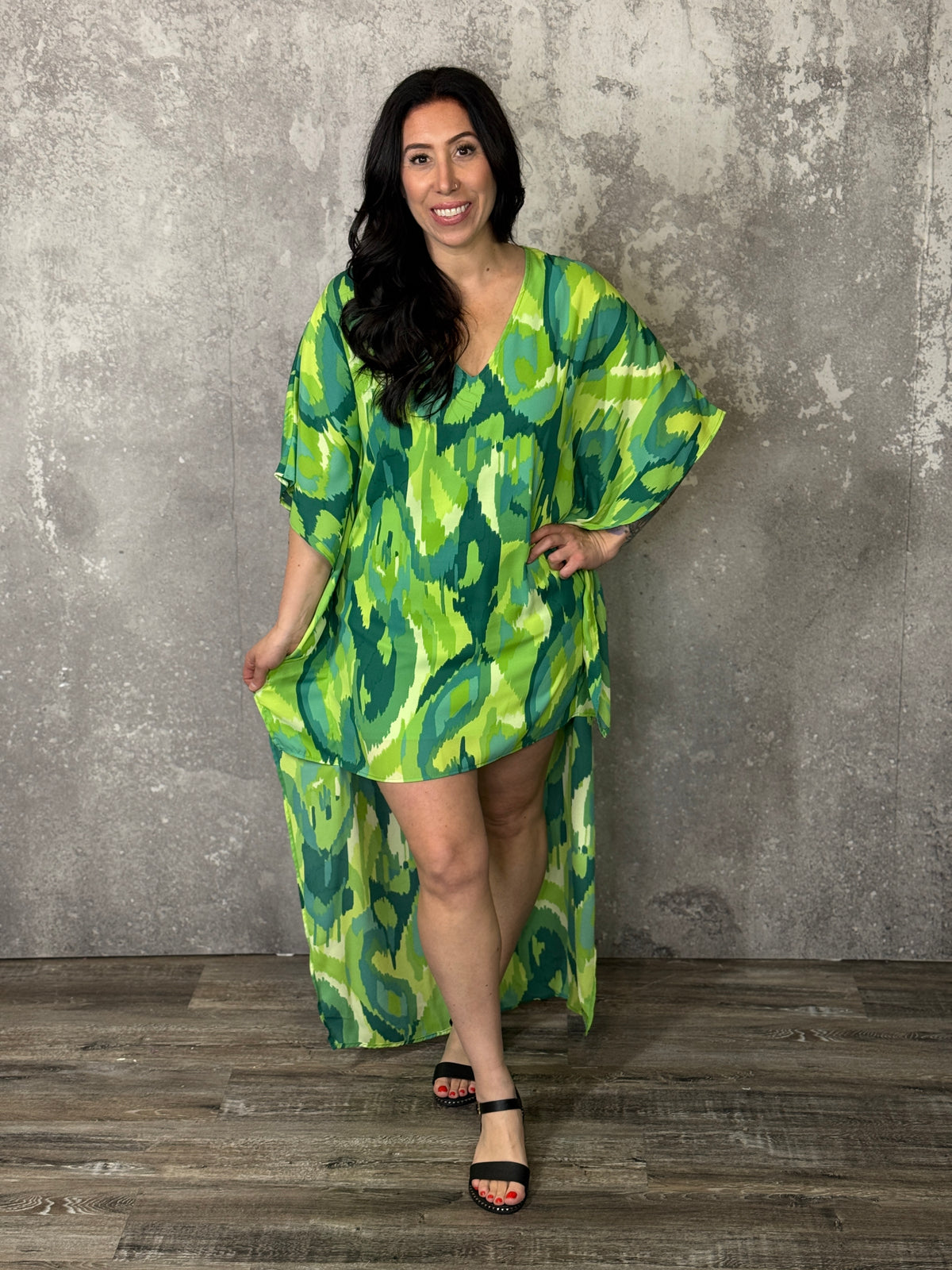 The Cascade Dress - Green Godess