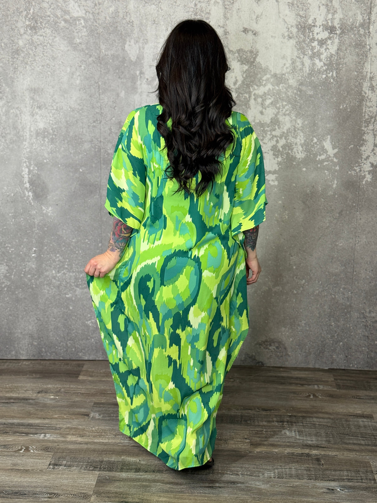 The Cascade Dress - Green Godess