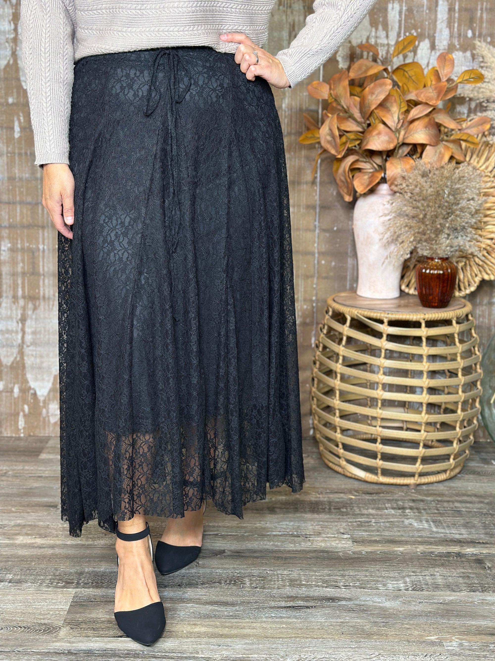 Black Lace Skirt