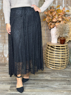 Black Lace Skirt