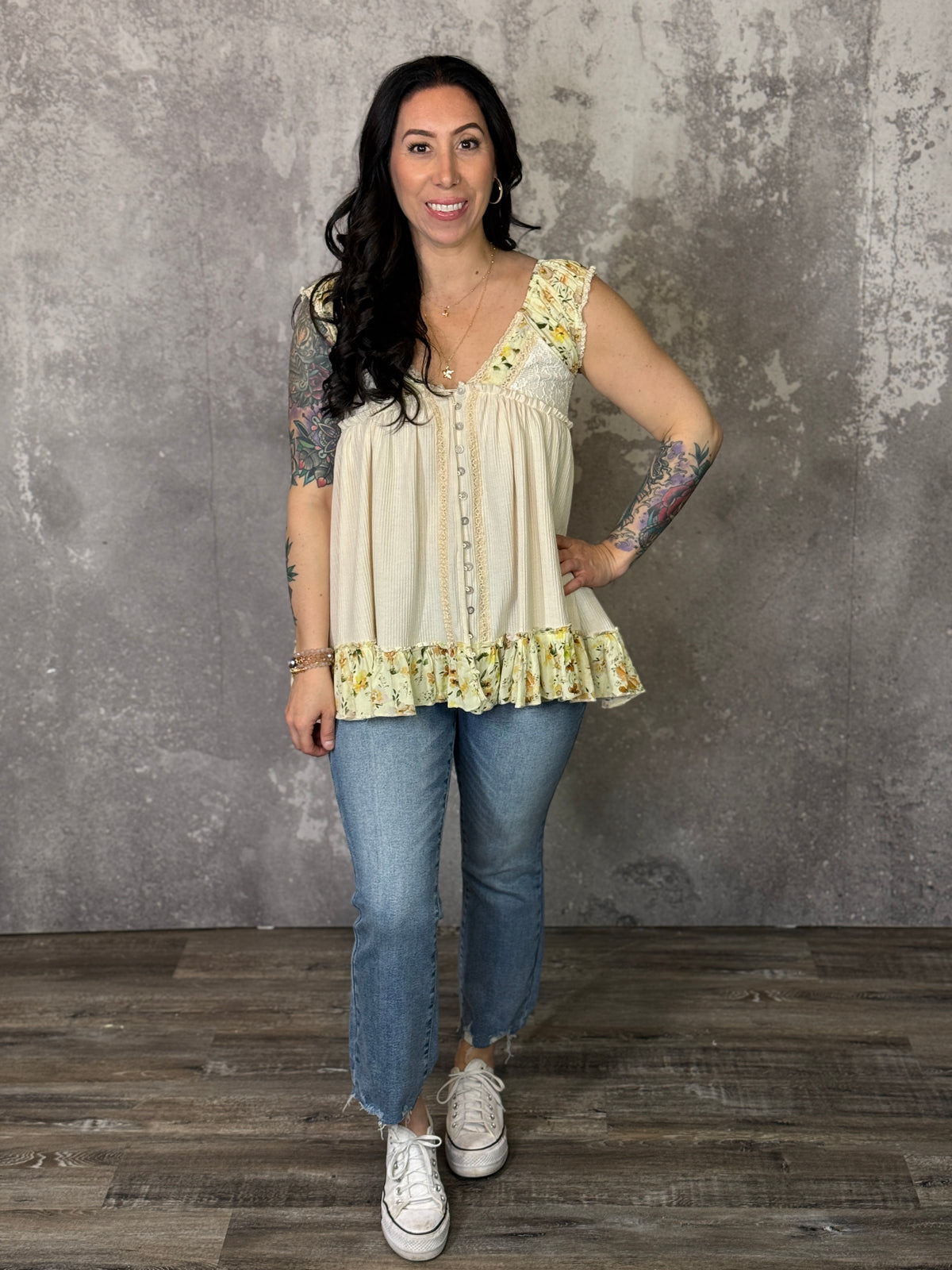 Taupe Boho Style Tank