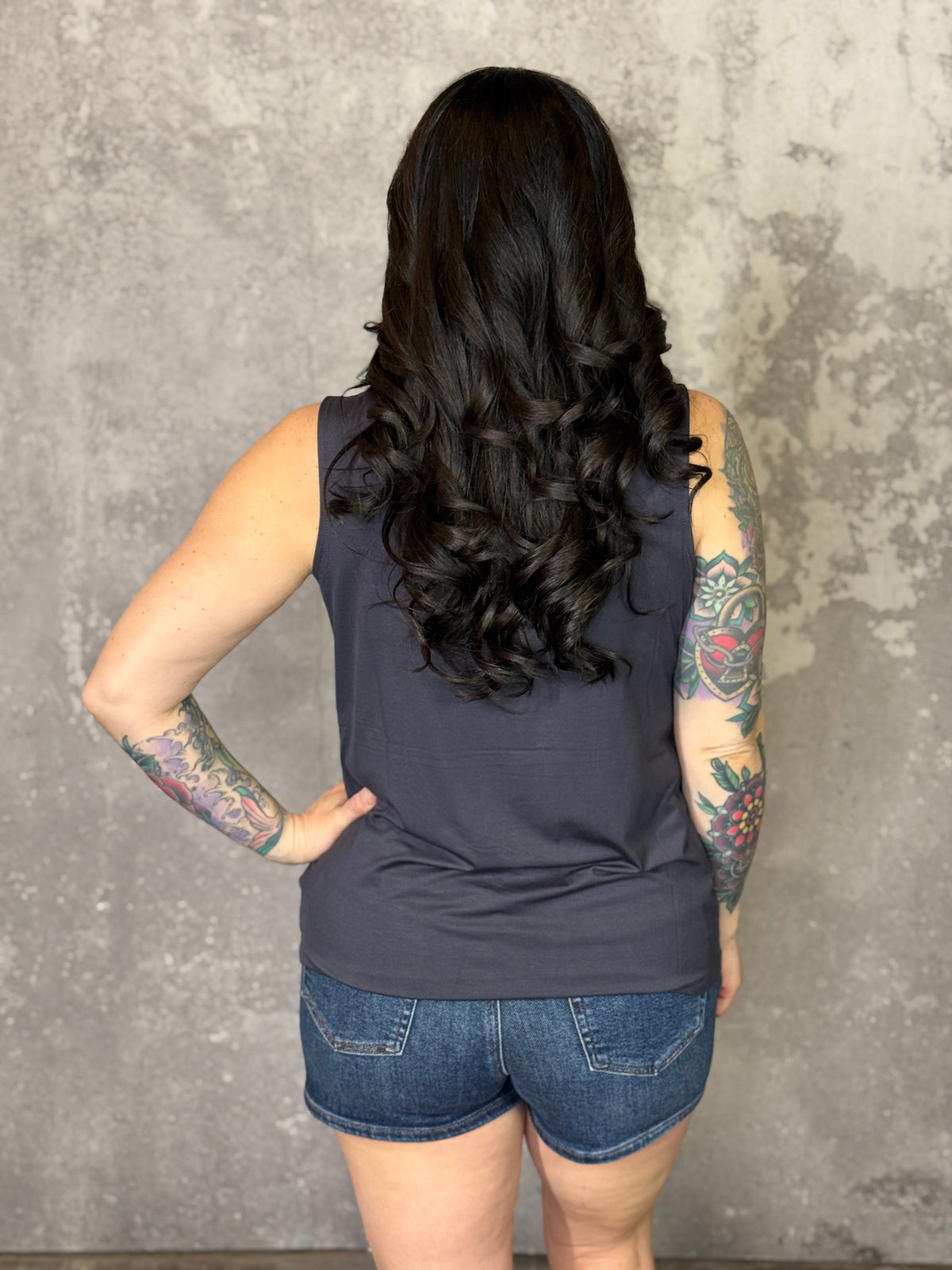 The Tori Tank - Coal Black (Small - 3X)
