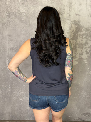 The Tori Tank - Coal Black (Small - 3X)