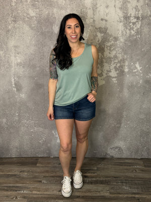 The Tori Tank - Moss Green (Small - 3X)