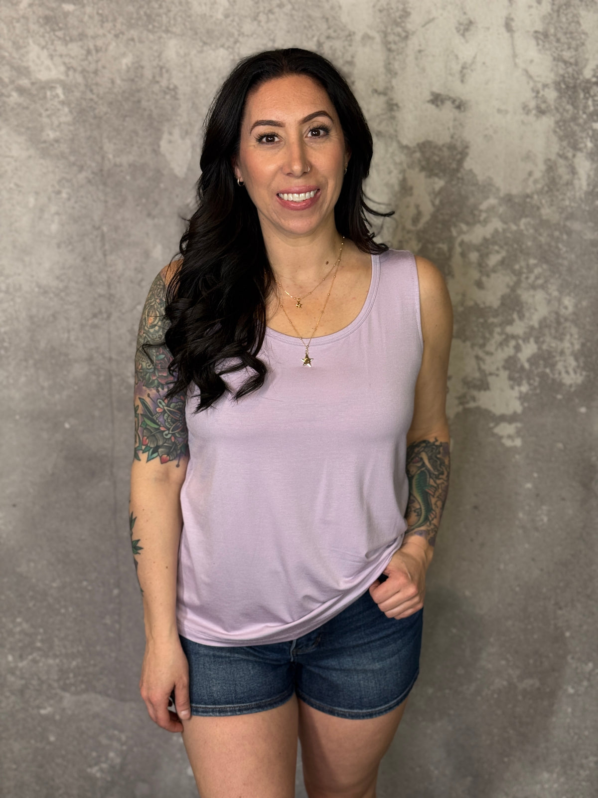 The Tori Tank - Lavender (Small - 3X)